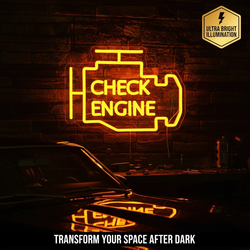 Lampu LED Neon Check Engine –  - Auto Repair Shop Open ulasan dan harga