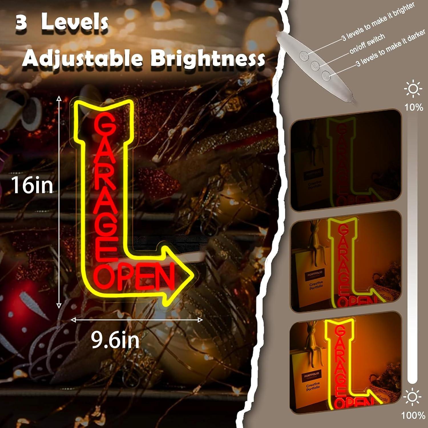 Lampu Dinding LED USB Dimmable - Auto Repair Shop Open ulasan dan harga