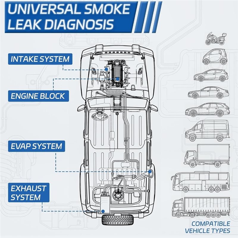 Detektor Kebocoran Vakum EVAP  - Smoke Leak Detector ulasan dan harga