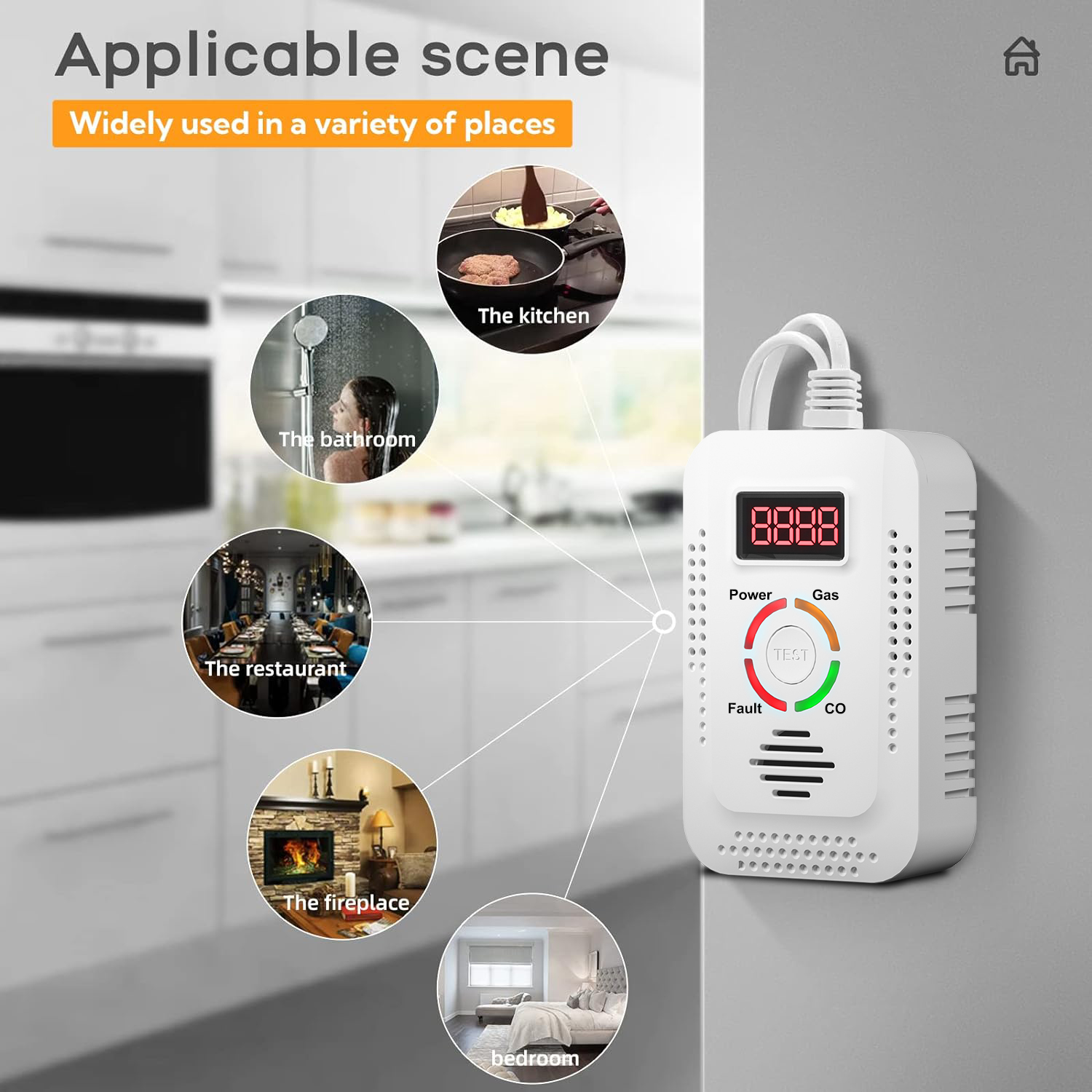 Detektor Gas Alam 2in1 Dan Det - Smoke Leak Detector ulasan dan harga